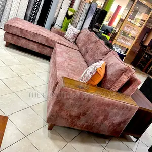 L-Shaped Sofa with Springs and Fiber