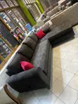 C-Arm Brown Sofa - 2
