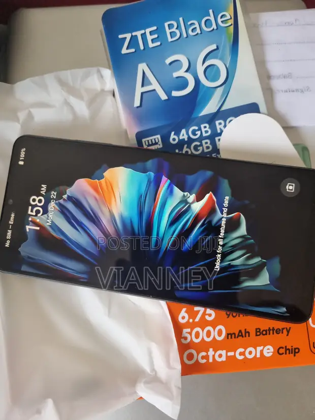 New ZTE Blade A36 64GB Black - 1