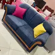Blue Vintage Sofa with Springs - 4