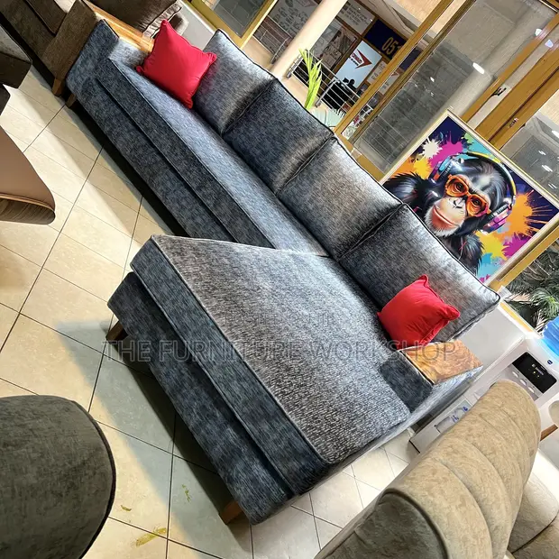 Brand New L-Shaped Sofa - Gray - 1