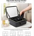 Portable Makeup Organizer Case with LED Mirror - 1