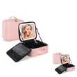Portable Makeup Organizer Case with LED Mirror - 2