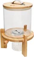 Glass Dry Food Dispenser with Bamboo Lid - 2