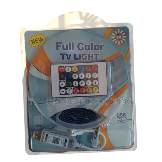 Full Color RGB LED TV Back Strip Light - App Control, USB - 1