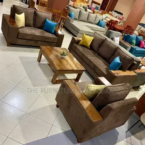 Coffee Brown 6 Seater Sofa Set