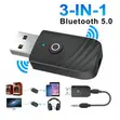 BT 3-in-1 Bluetooth 5.0 Adapter: AUX Transmitter Receiver - 3
