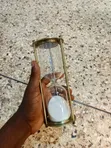 Vintage-Style Brass and Glass Hourglass Sand Timer - 3