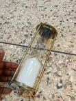 Vintage-Style Brass and Glass Hourglass Sand Timer - 5