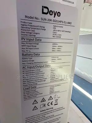 Deye SUN-20K-SG01HP3-EU-AM2 20kW Hybrid Solar Inverter