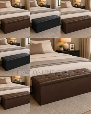 Brand New Faux Leather Folding Storage Ottoman
