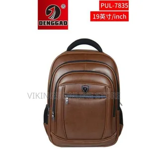 DENGGAO 19 Inch Classic Leather Backpack