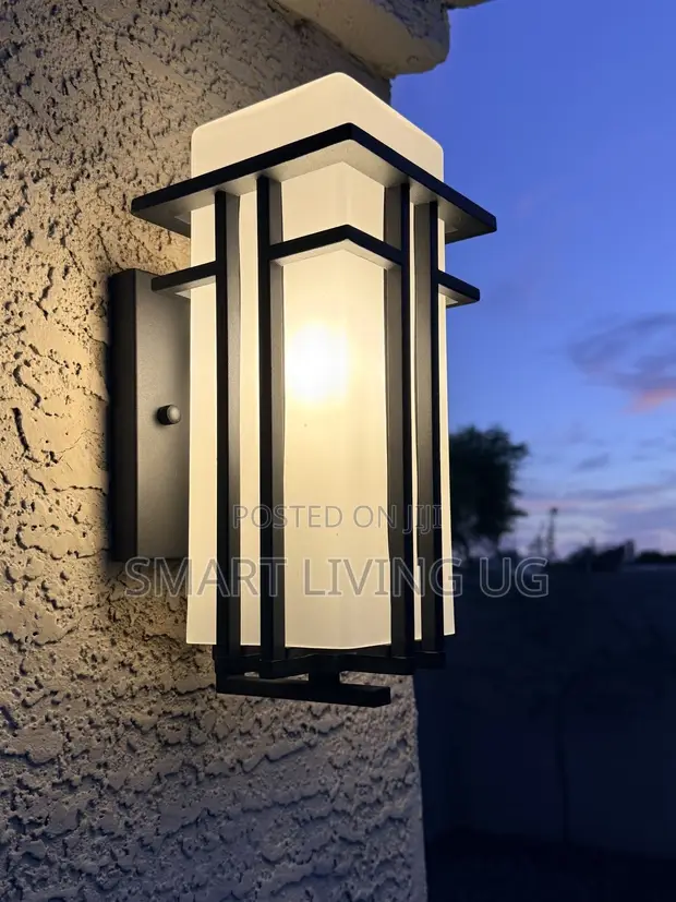 Decorative Black Outdoor Wall Light (Weatherproof) - 1