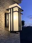 Decorative Black Outdoor Wall Light (Weatherproof) - 1