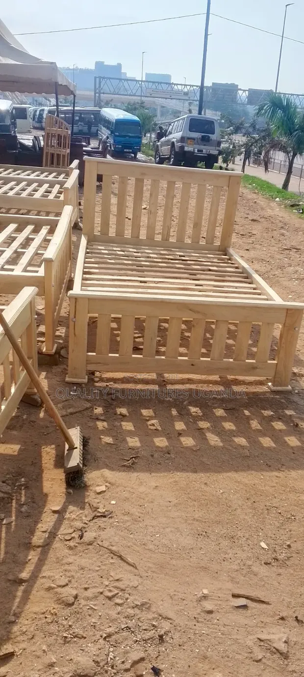 4x6 Heavy Wooden Bed Frame - 1
