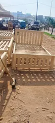 4x6 Heavy Wooden Bed Frame - 1