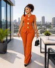 2pc Casual Pant Suit - Women's - 1