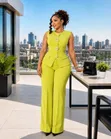 2pc Casual Pant Suit - Women's - 3