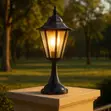 Vintage Industrial Globe Outdoor Gate Pillar Light - 2