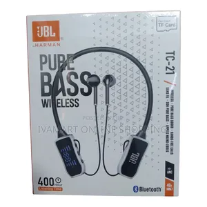 JBL TC-21 Pure Bass Wireless Neckband Earphones with TF Card Slot