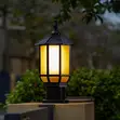 Classic Retro Style Metal Glass Pillar Light - 1