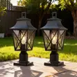 Classic Retro Style Metal Glass Pillar Light - 2