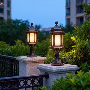 Decorative Globe Garden Pillar Light