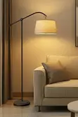 Vintage Style Bronze Floor Lamp with Round Base - 2