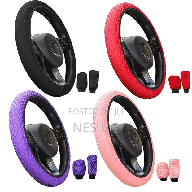 Mesh Car Steering Wheel Cover - Multi-Color - 1