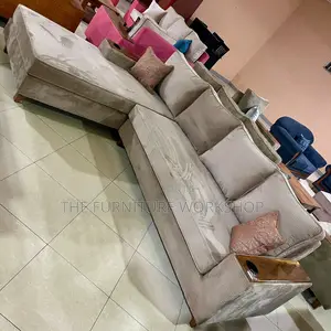 Corduroy L Sofa Set - Brand New