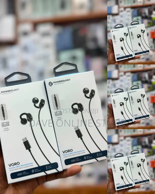 Powerology Voro Earhook USB-C Wired Earphones - 1