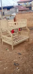Twin Double Varnished Bed Frame - 2