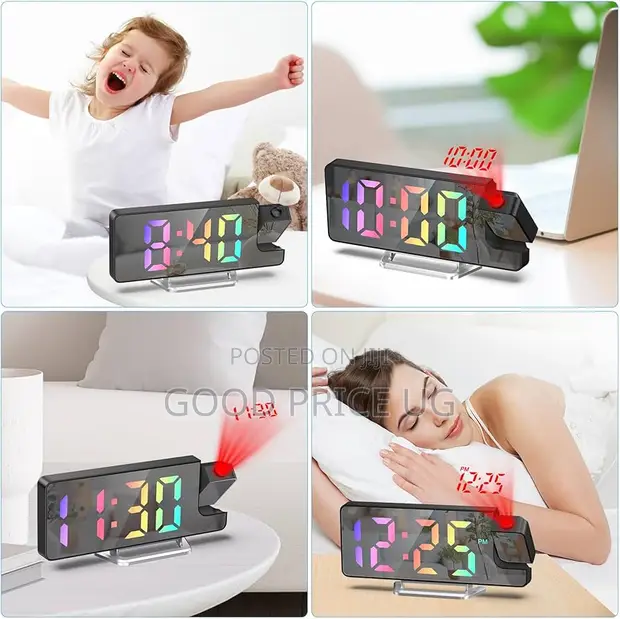 7.7-Inch LED Projection Alarm Clock - 1