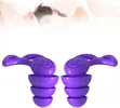 1 Pair Reusable Ear Plugs for Noise Cancellation - Purple - 1
