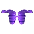 1 Pair Reusable Ear Plugs for Noise Cancellation - Purple - 3