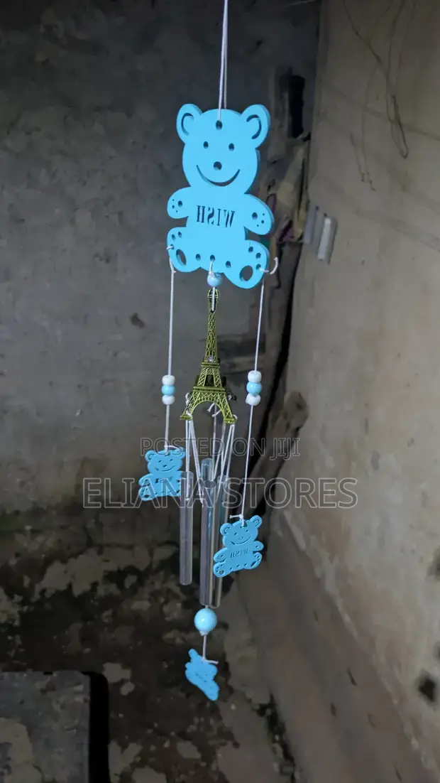 Teddy Bear & Eiffel Tower Wind Chime - 1