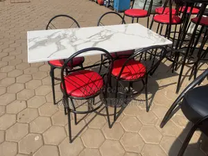 Dining Table Set - 4 Seater, Grey & White