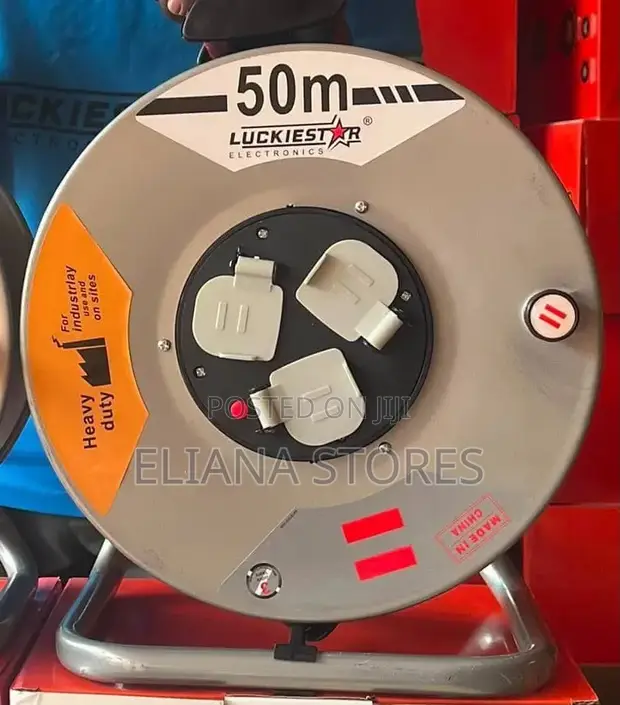 Luckiestar 50M Heavy Duty Extension Cable Reel - 1