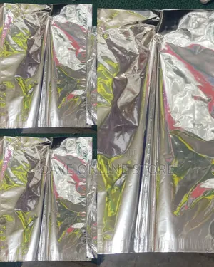 Heat-Sealed Flat Silver Aluminum Foil Pouch Bags