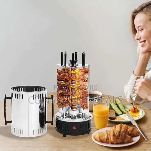 Stainless Steel Vertical Electric BBQ Grill - 1