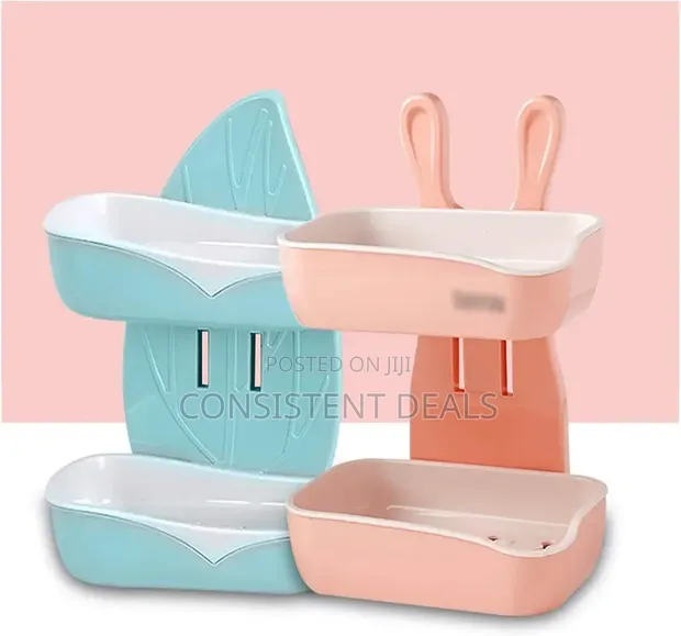 Soap Bar Holder 2-Pack, Double-Layer Wall-Mounted - 1