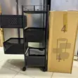 4-Tier Rotating Kitchen Storage Trolley Cart - 2