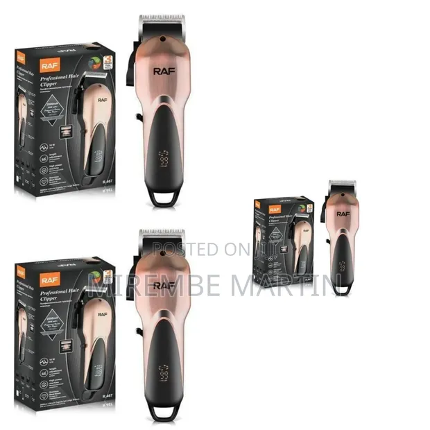 RAF Professional Cordless Hair Clipper and Trimmer Set with Digital Display - 1