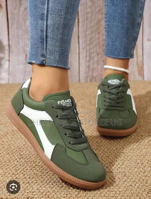 Women's Casual Athletic Sneakers - Military Green