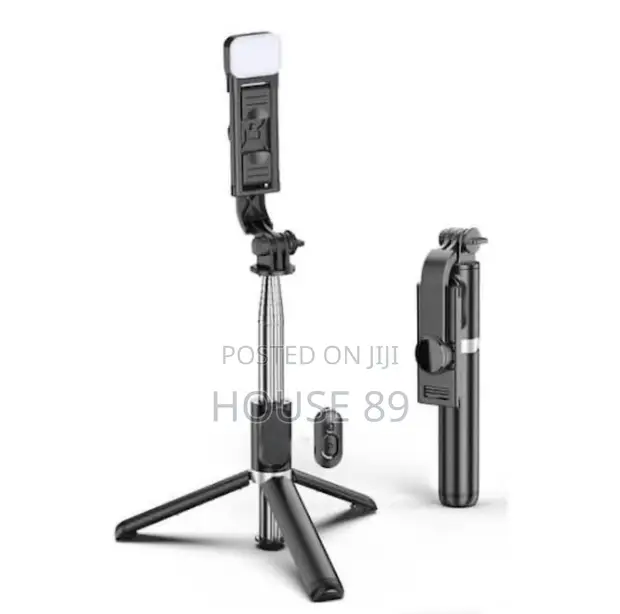 R1s-L 3-in-1 Selfie Stick with Tripod and Bluetooth Remote - 1