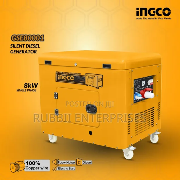 INGCO 8kW Silent Diesel Generator (GSE80001) - 1