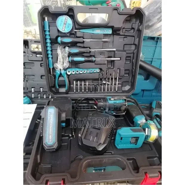 48V Cordless Brushless Drill Set with Lithium-Ion Battery - 1