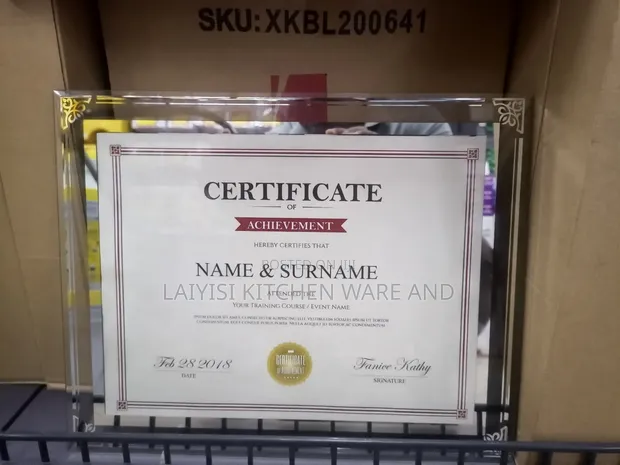 Premium Glass Certificate Award Trophy - 1