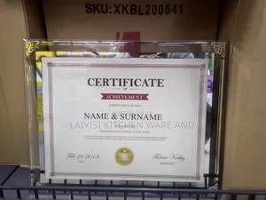 Premium Glass Certificate Award Trophy