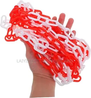 6mm Plastic Chain Barrier Link - Red & White